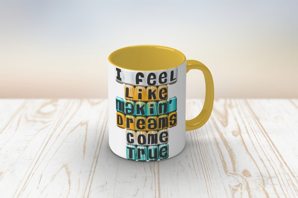 Jack And Rex Printed Yellow MUG | I Feel Like Making Dream Come True Jack And Rex Printed Yellow MUG | I Feel Like Making Dream Come True