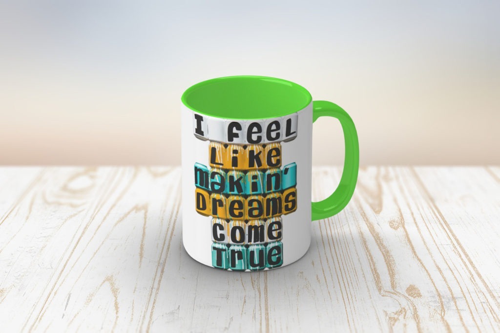 Jack And Rex Printed green MUG | I Feel Like Making Dream Come True Jack And Rex Printed green MUG | I Feel Like Making Dream Come True