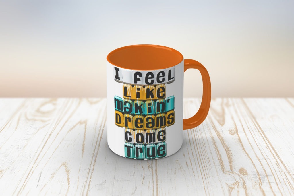 Jack And Rex Printed orange MUG | I Feel Like Making Dream Come True Jack And Rex Printed orange MUG | I Feel Like Making Dream Come True