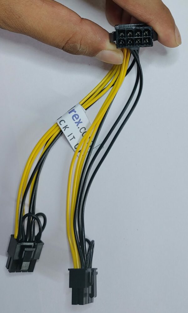 Jack and Rex | 8-Pin Female to 2(6+2) Pin Male Pin (Combo of 4): 8Pin Female PCIe to 2 PCIe 8Pin (6P+2P) Male Power Cable, PCIE Splitter Graphics Wire 20cm -18 AWG for Mining/Gaming Jack and Rex | 8-Pin Female to 2(6+2) Pin Male Pin (Combo of 4): 8Pin Female PCIe to 2 PCIe 8Pin (6P+2P) Male Power Cable, PCIE Splitter Graphics Wire 20cm -18 AWG for Mining/Gaming