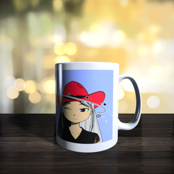 Jack and Rex | Plain Ceramic : Cosmic Cowgirl #98 NFT White White Crypto NFT Fan Coffee Cup, White Printed Microwave and Dishwasher Safe | White Printed Coffee | 325ML Ceramic Coffee Mug (325 ml) Jack and Rex | Plain Ceramic : Cosmic Cowgirl #98 NFT White White Crypto NFT Fan Coffee Cup, White Printed Microwave and Dishwasher Safe | White Printed Coffee | 325ML Ceramic Coffee Mug (325 ml)