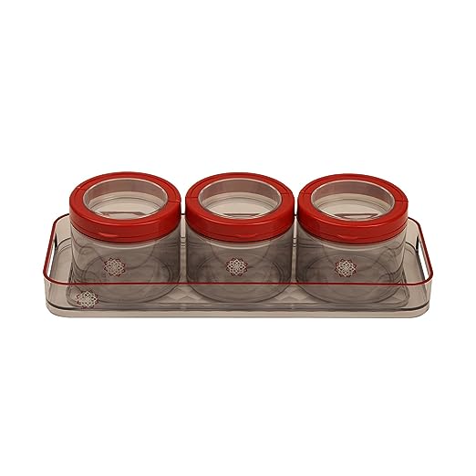 Plastic Utility Container - 1.5 L (Pack of 3, Red) Plastic Utility Container - 1.5 L (Pack of 3, Red)