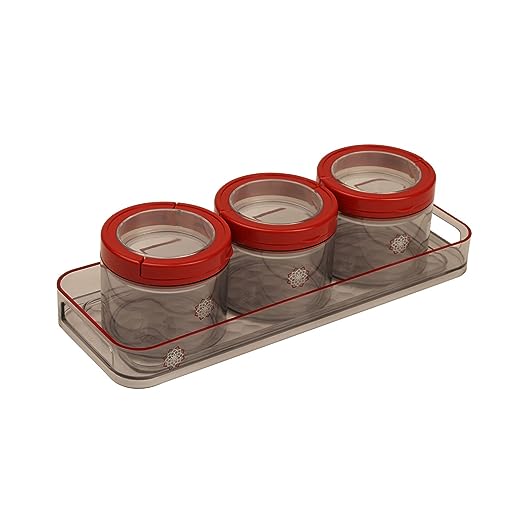 Plastic Utility Container - 1.5 L (Pack of 3, Red) Plastic Utility Container - 1.5 L (Pack of 3, Red)