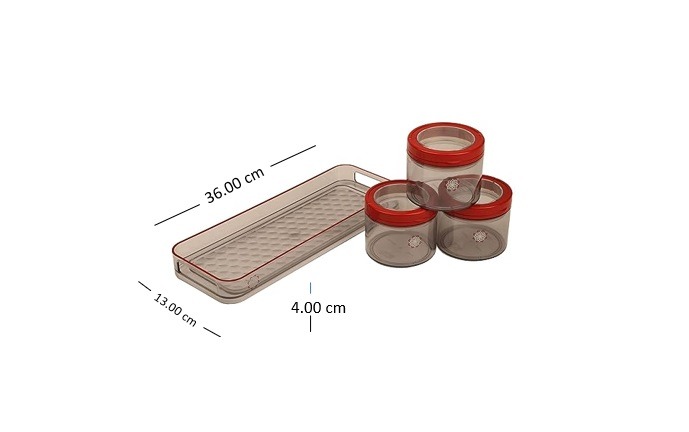 Plastic Utility Container - 1.5 L (Pack of 3, Red) Plastic Utility Container - 1.5 L (Pack of 3, Red)