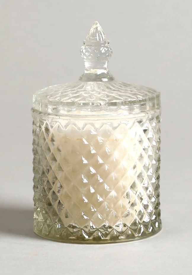 AR11766 Decorative glass jar candle with lid – premium home décor and gifting item