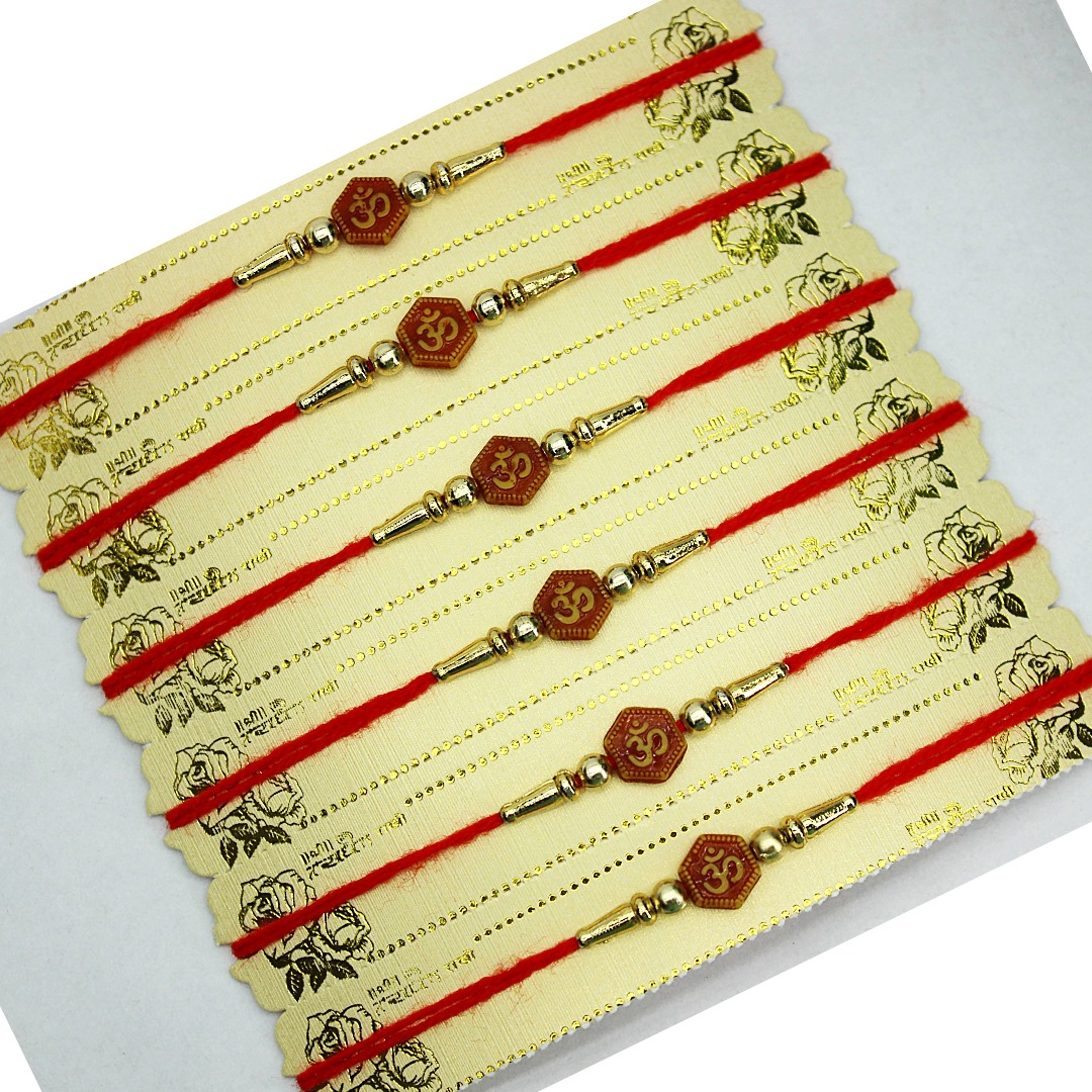 Designer red thread rakhi combo set for Raksha Bandhan Designer red thread rakhi combo set for Raksha Bandhan